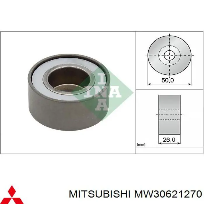 MW30621270 Mitsubishi polea inversión / guía, correa poli v