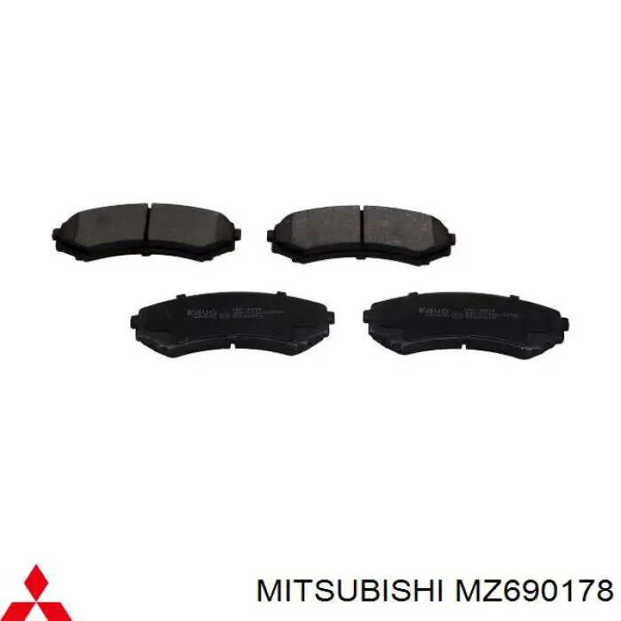 MZ690178 Mitsubishi pastillas de freno delanteras