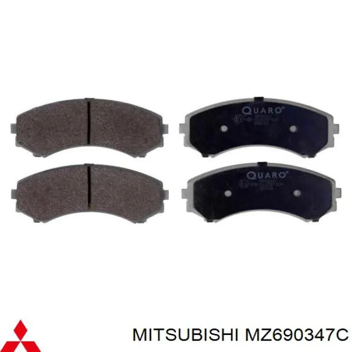 MZ690347C Mitsubishi pastillas de freno delanteras