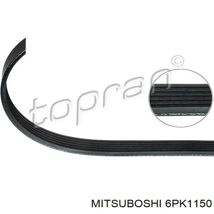 6PK1150 Mitsuboshi correa trapezoidal