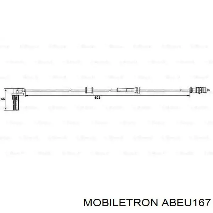 ABEU167 Mobiletron sensor abs trasero derecho