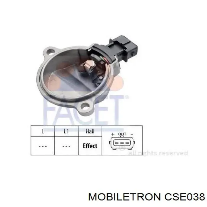 CS-E038 Mobiletron sensor de posición del árbol de levas