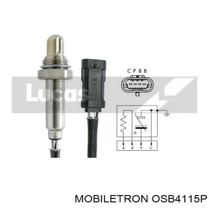 OS-B4115P Mobiletron sonda lambda sensor de oxigeno para catalizador