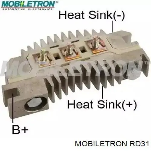 RD-31 Mobiletron alternador diodo puente rectificador