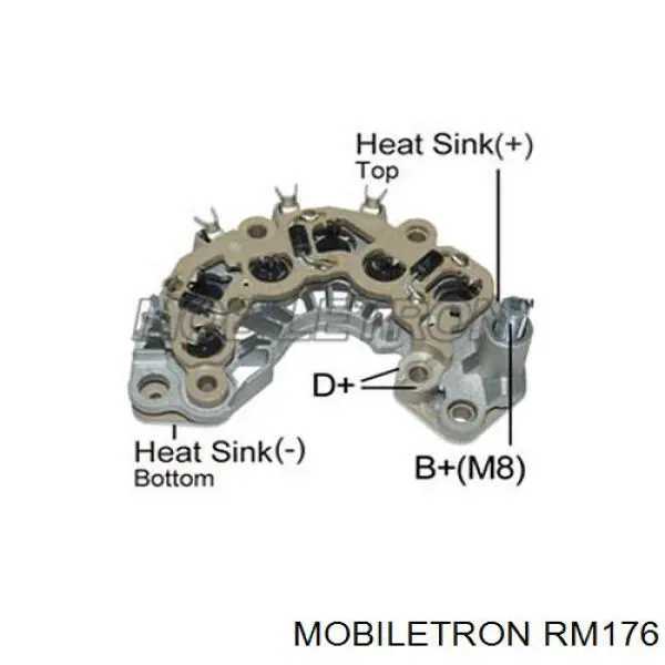 RM-176 Mobiletron alternador diodo puente rectificador