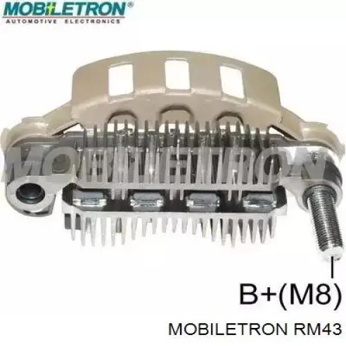 RM-43 Mobiletron alternador diodo puente rectificador