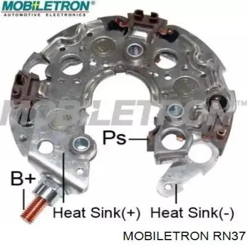 RN37 Mobiletron alternador diodo puente rectificador