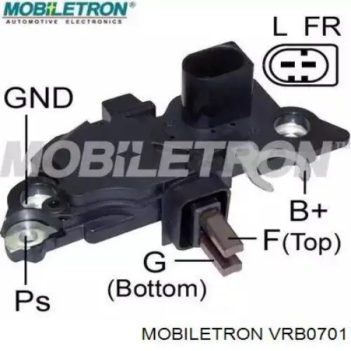 VRB0701 Mobiletron regulador de rele del generador (rele de carga)