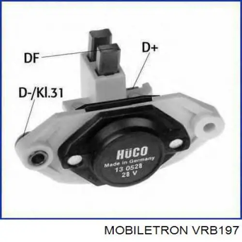 VRB197 Mobiletron regulador de rele del generador (rele de carga)