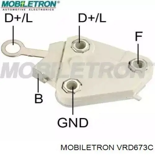 VRD673C Mobiletron regulador de rele del generador (rele de carga)