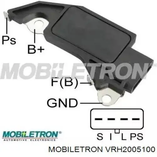 VRH2005100 Mobiletron regulador de rele del generador (rele de carga)