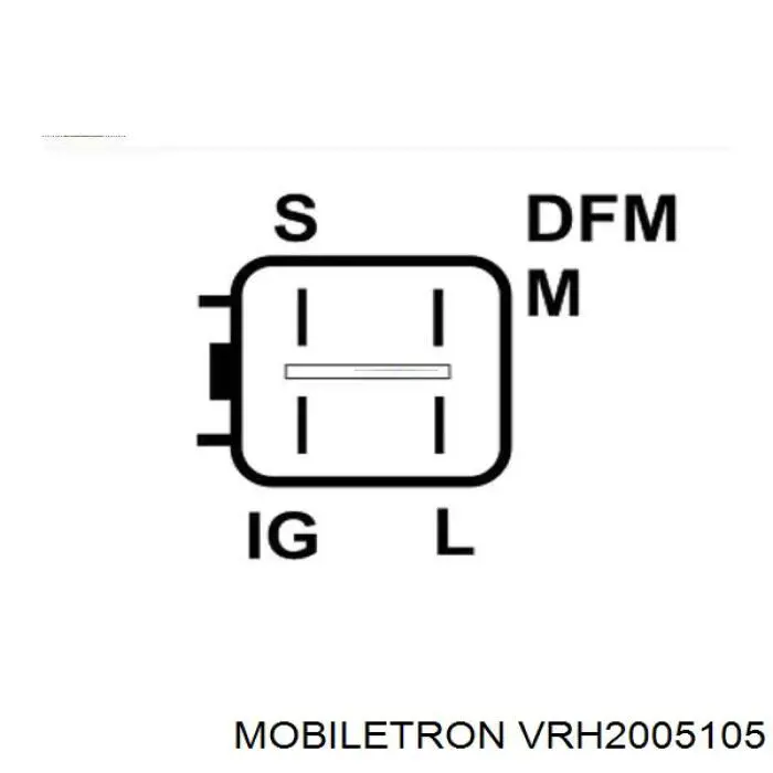 VRH2005105 Mobiletron regulador de rele del generador (rele de carga)