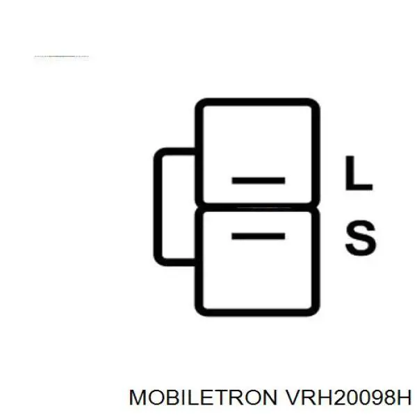 VRH20098H Mobiletron regulador de rele del generador (rele de carga)