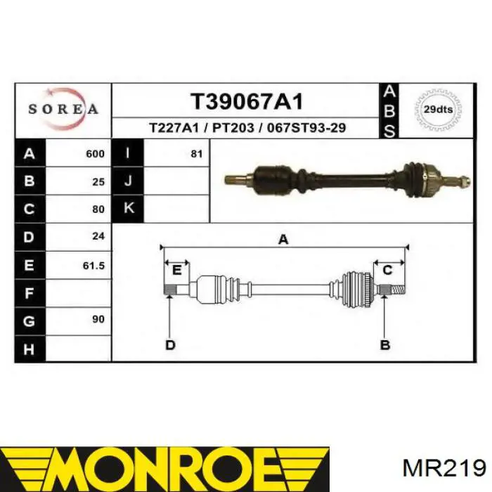 5530211E25 Nissan amortiguador trasero