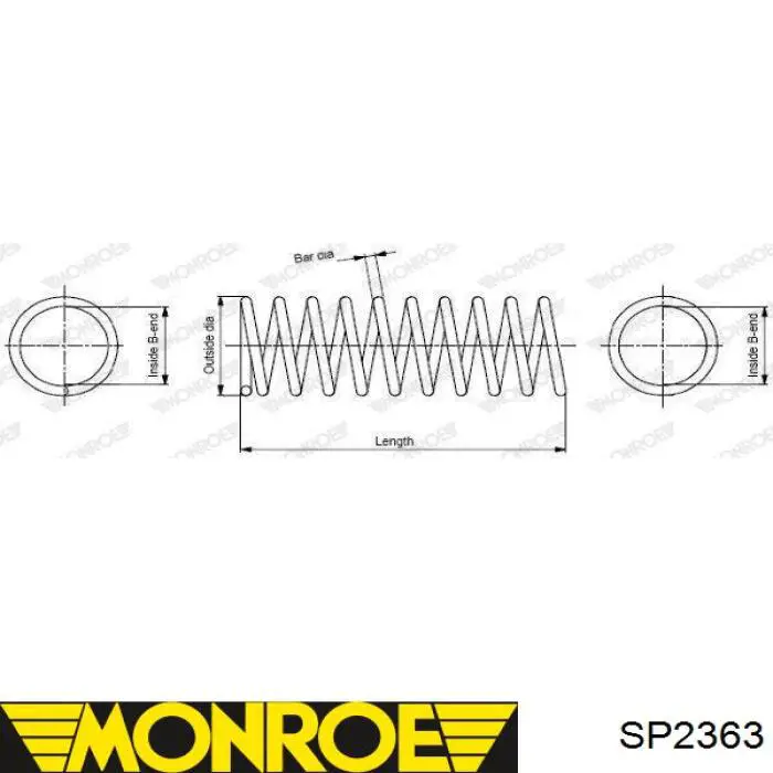  Muelle de suspensión eje delantero para Peugeot Boxer 230L