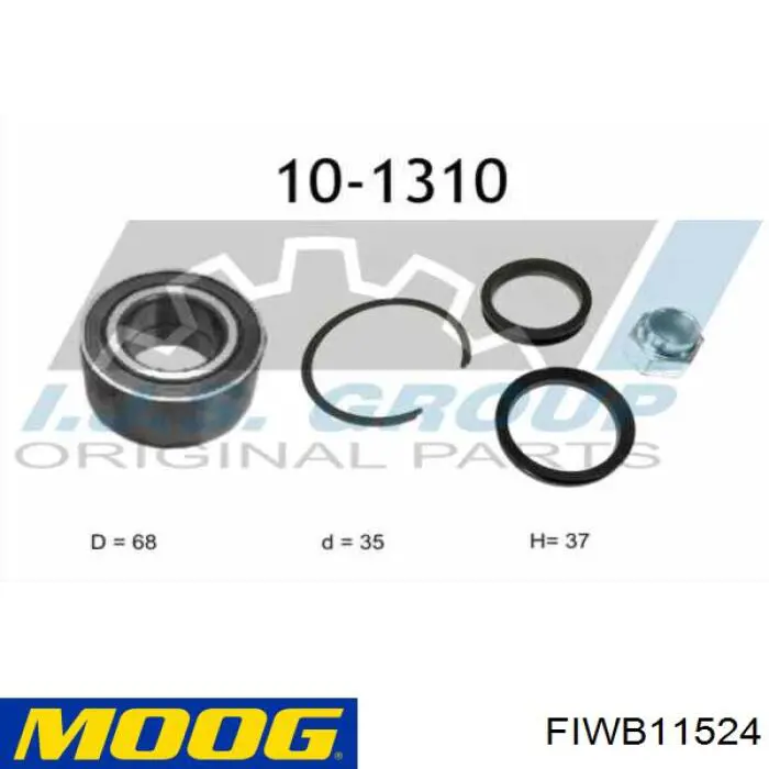 FI-WB-11524 Moog cojinete de rueda delantero