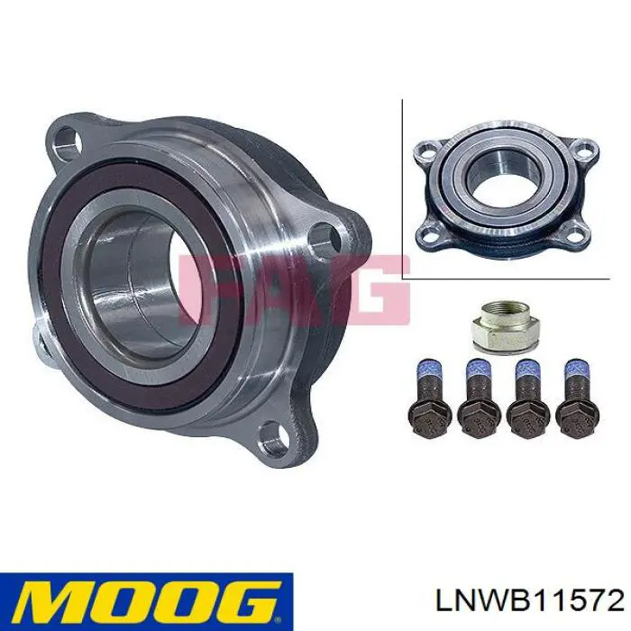 LNWB11572 Moog cojinete de rueda delantero