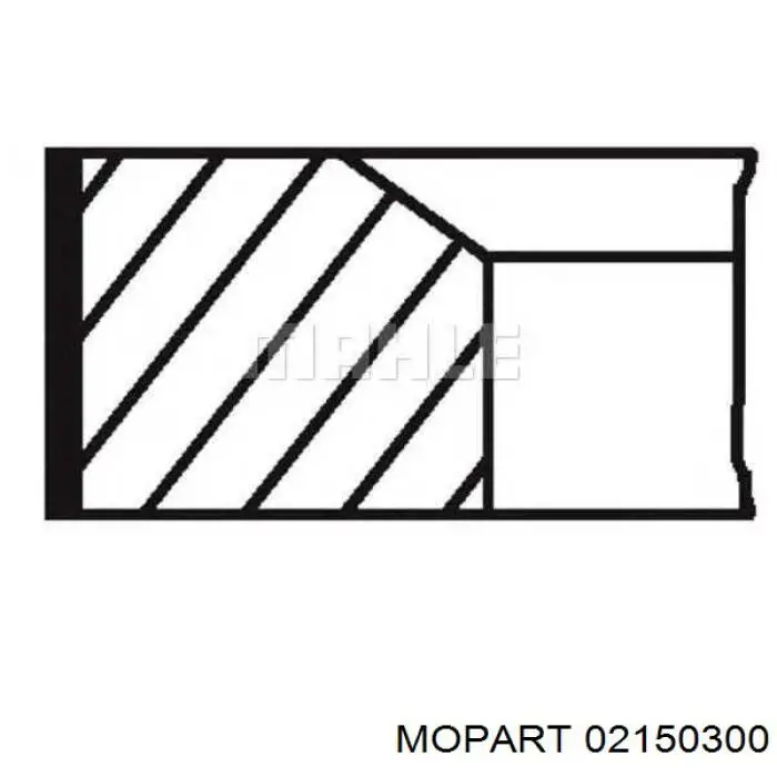 02-1503.00 Mopart juego de aros de pistón para 1 cilindro, std