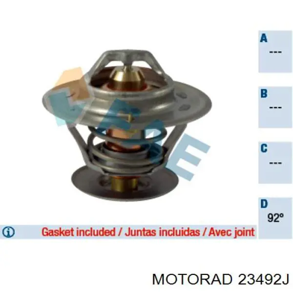 234-92J Motorad termostato, refrigerante