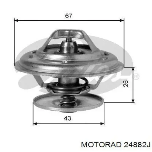 24882J Motorad termostato, refrigerante