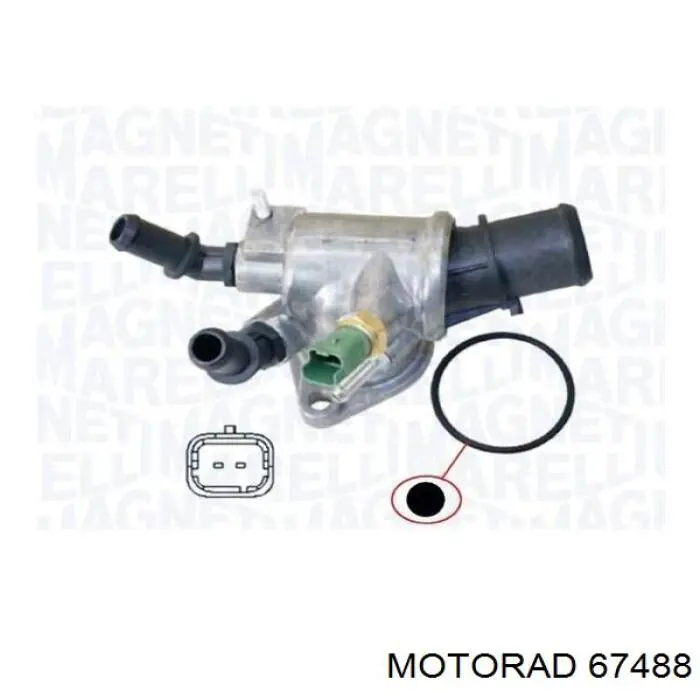 67488 Motorad termostato, refrigerante