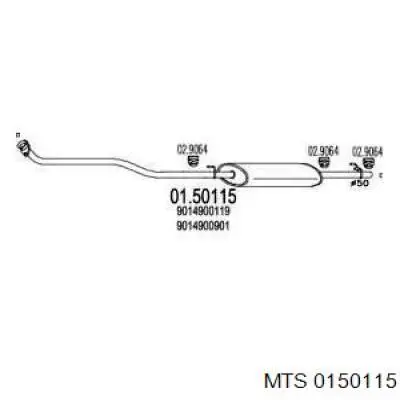 01.50115 MTS silenciador del medio