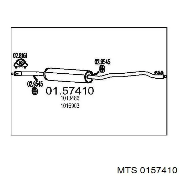 01.57410 MTS silenciador del medio