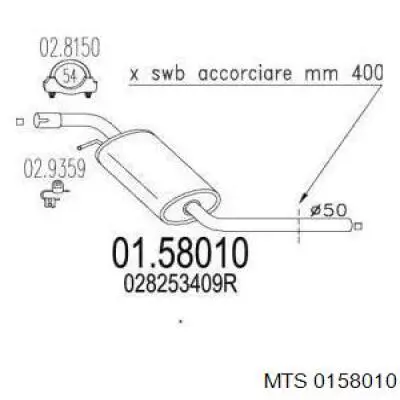 01.58010 MTS silenciador del medio