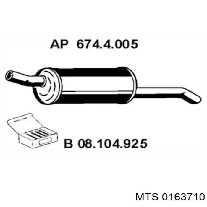 01.63710 MTS silenciador posterior