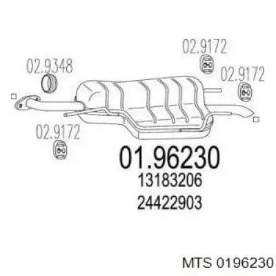 01.96230 MTS silenciador posterior