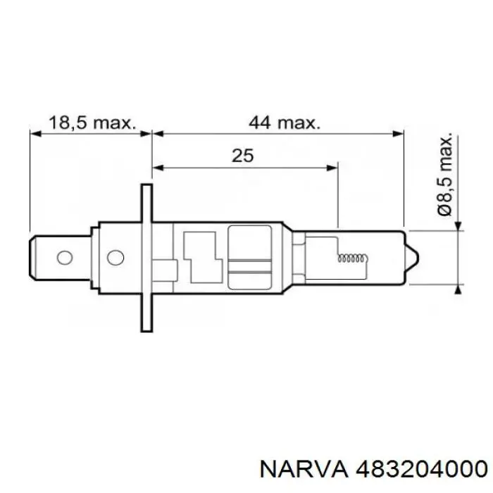 483204000 Narva bombilla halógena