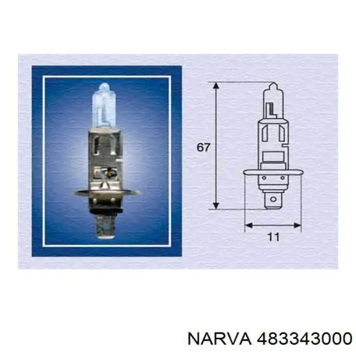 483343000 Narva bombilla halógena