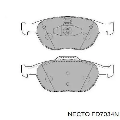 FD7034N Necto pastillas de freno delanteras