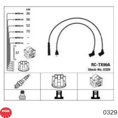 0329 NGK juego de cables de encendido