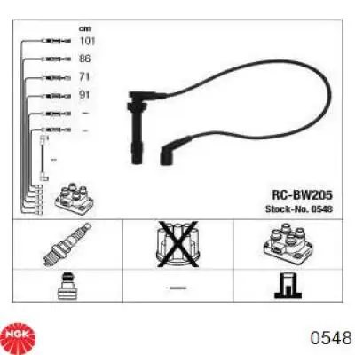 0548 NGK juego de cables de encendido