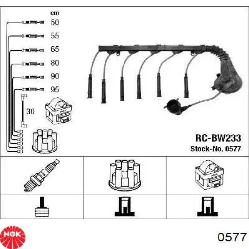 12121279550 BMW juego de cables de encendido