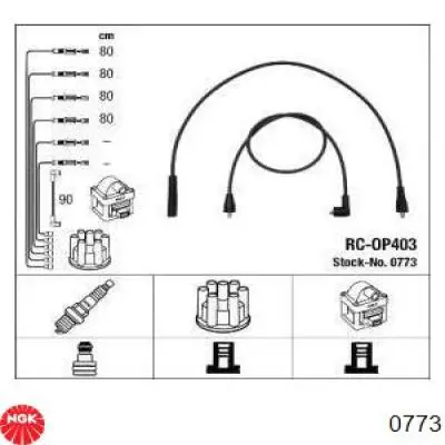 0773 NGK juego de cables de encendido