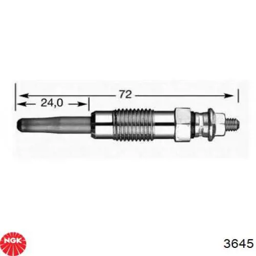 3645 NGK bujía de incandescencia