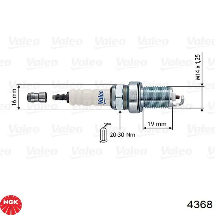 4368 NGK bujía de encendido