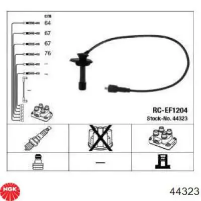 44323 NGK juego de cables de encendido