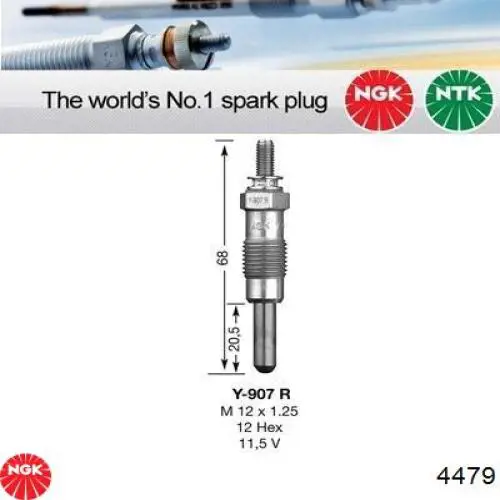 4479 NGK bujía de incandescencia