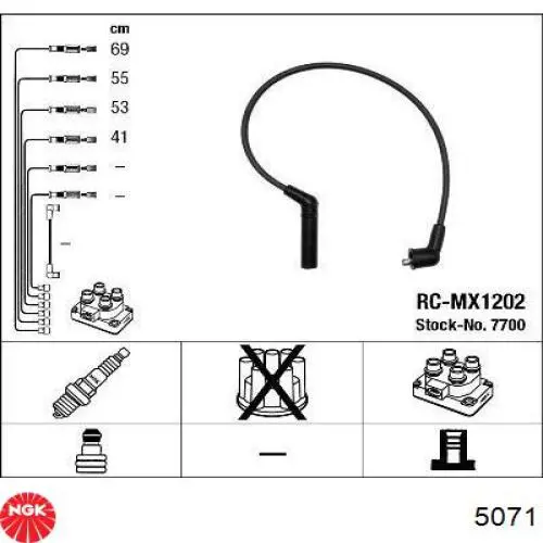 MD180171 Proton juego de cables de encendido