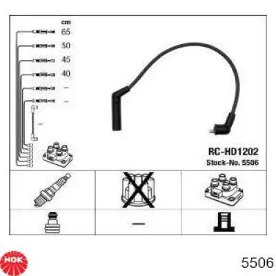 5506 NGK juego de cables de encendido