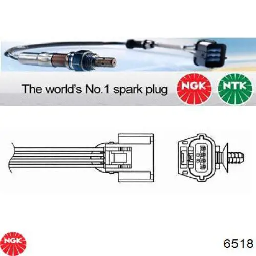 6518 NGK sonda lambda sensor de oxigeno post catalizador