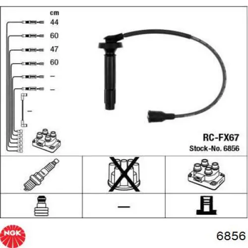 6856 NGK juego de cables de encendido