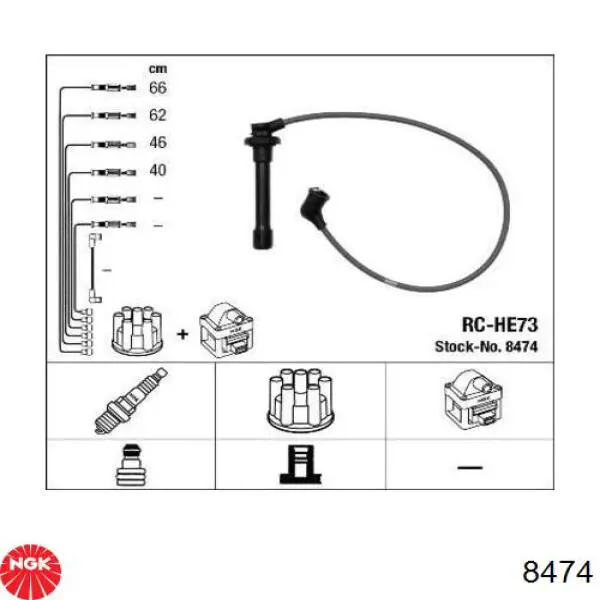  Juego de cables de encendido para Honda Civic 6 