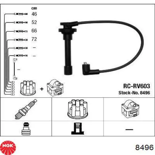 8496 NGK juego de cables de encendido