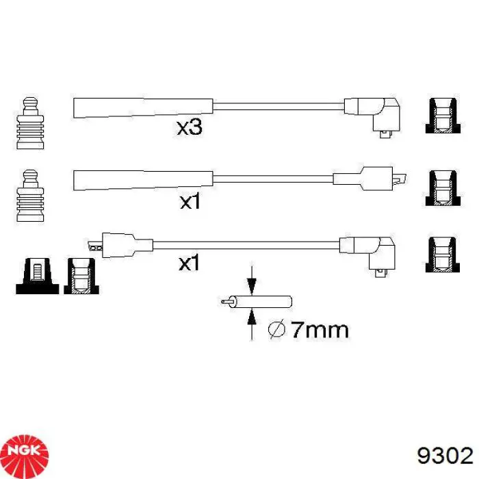 9302 NGK juego de cables de encendido