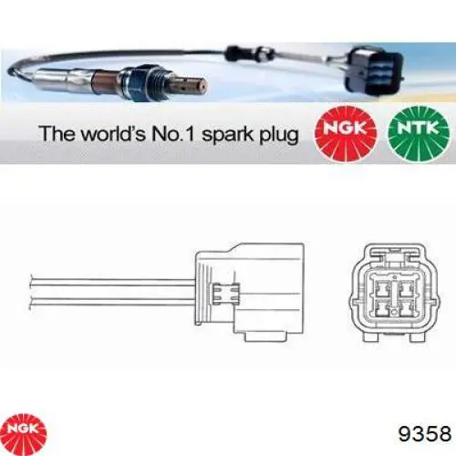 9358 NGK sonda lambda sensor de oxigeno post catalizador