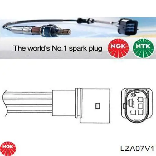 LZA07V1 NGK sonda lambda sensor de oxigeno para catalizador